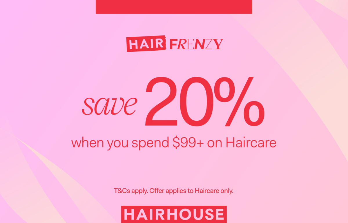 Save 20% on Haircare when you spend $99+ at Hairhouse