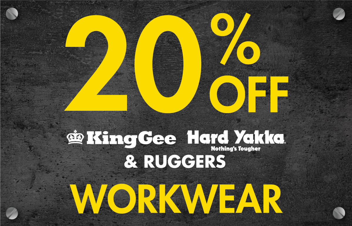 20% off King Gee, Yakka and Ruggers @ Lowes